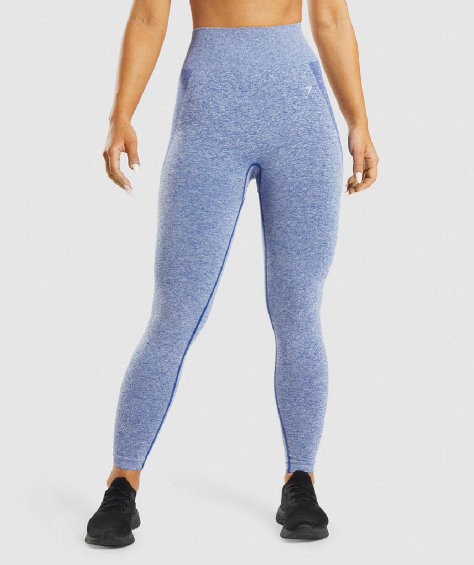 Legginsy Damskie Gymshark Flex High Waisted Niebieskie | PL 2296HAP